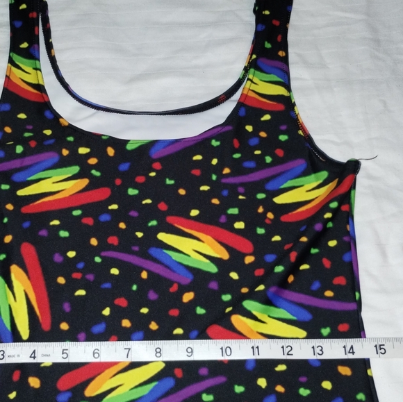 Dress with Rainbow Arcade / Bowling Alley Carpet Pattern - Picture 4 of 8